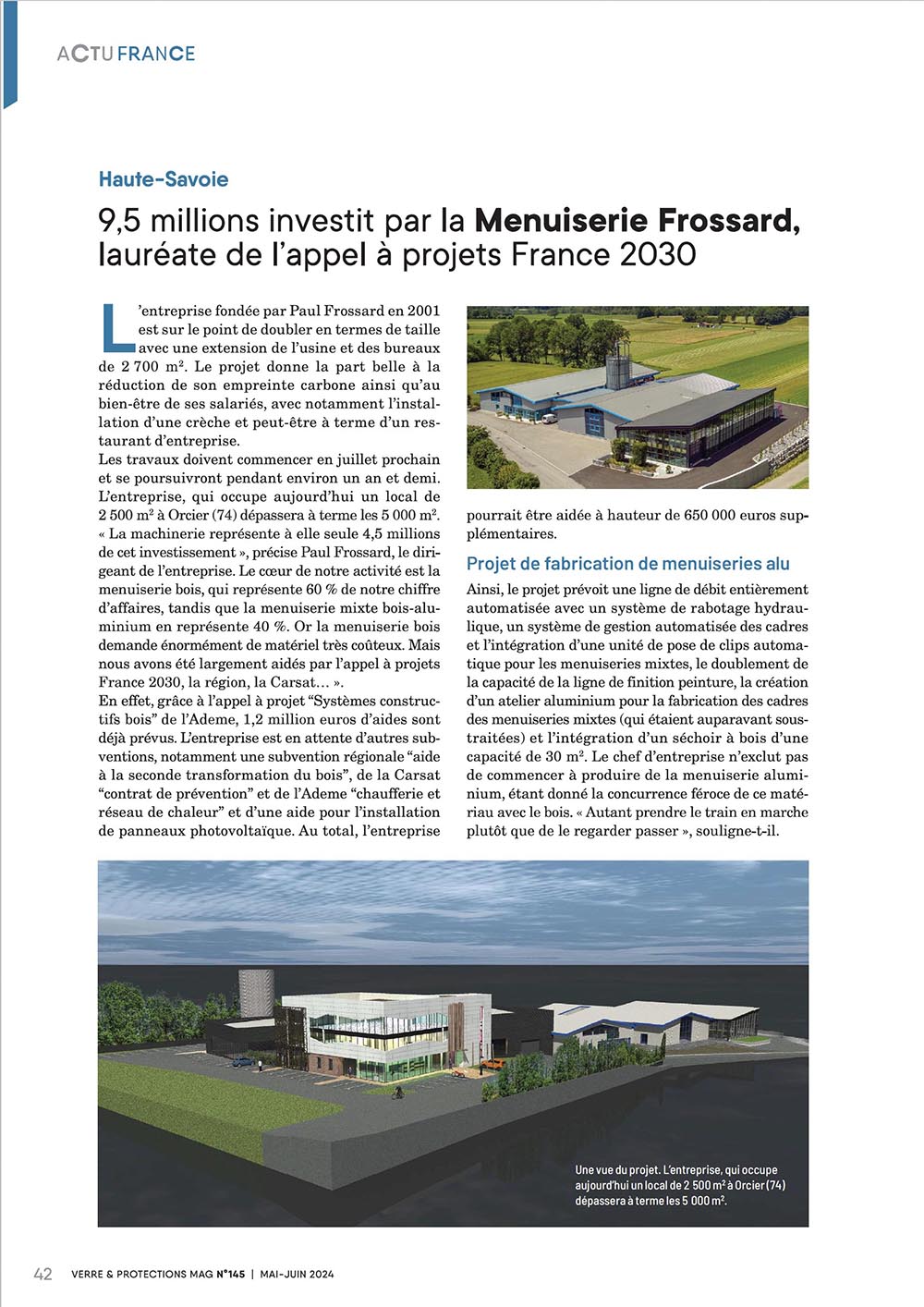 9,5 millions investit par la Menuiserie Frossard