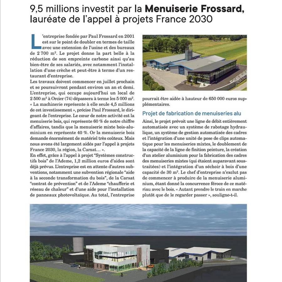 9,5 millions investit par la Menuiserie Frossard